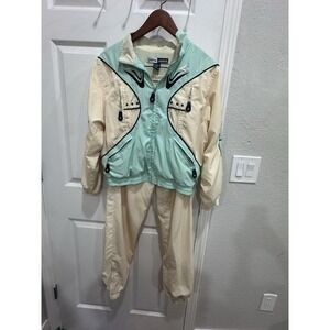 Jamie Sadock Womens Tracksuit Set Jacket Pants‎ Mint Cream Retro Sporty